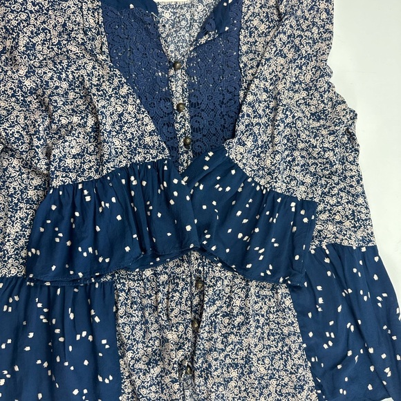 NWOT Anthropologie Maeve Hiver Blue 3/4 Sleeve Boho Peasant Blouse Size 4 - Picture 13 of 13